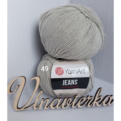 YarnArt Jeans 49 sivá svetlá