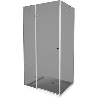 MEXEN/S Roma sprchový kout 70x90, grafit, chrom + bílá vanička se sifonem 854-070-090-01-40-4010 – Zbozi.Blesk.cz