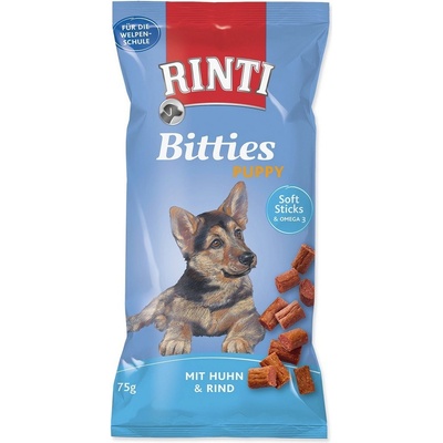 Finern RINTI Extra Bitties Puppy - kurča s hovädzinou 75 g