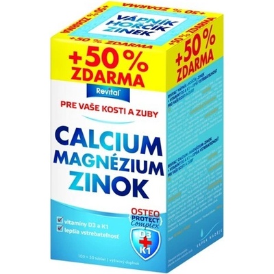 Revital Calcium-Magnézium-Zinok 150 tabliet