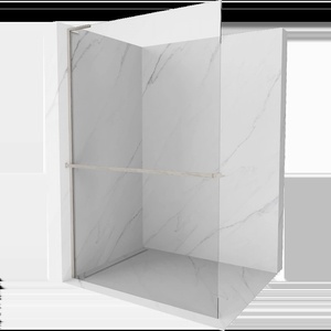 Mexen Kioto+ L душ преграда с рафт Walk-in 65 x 200 cm, прозрачна, матов никел - 800-065-123-97-00 (800-065-123-97-00)