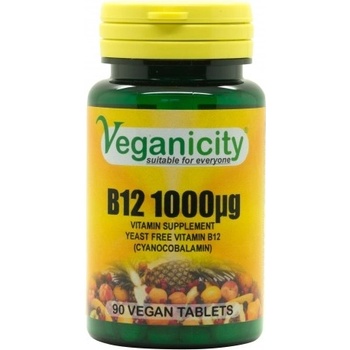Veganicity B12 1000µg Cyanocobalamin 90 tabliet