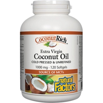 Image 1 of Natural Factors Coconut Oil Extra Virgin 1000 mg [120 Гел капсули]