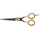 Eurostil 04499 Matt Black/Gold Scissors Razor Edge - nožnice na klasický strih, 5,5"