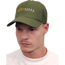 Alpha Industries Alpha Label Trucker Cap dark olive zelená