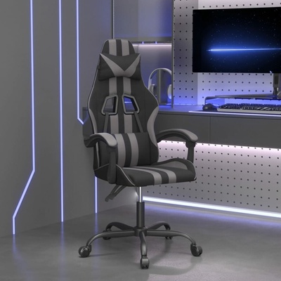 VidaXL Herní židle černá a šedá umělá kůže