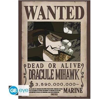 Plagát GB eye One Piece - Wanted Mihawk Wano - 52 × 38 cm
