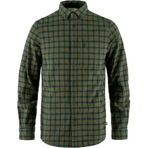 Fjällräven Мъжка риза с копчета Fjällräven Övik Flannel Shirt - Laurel Green / Indigo Blue (033-1194-0811)