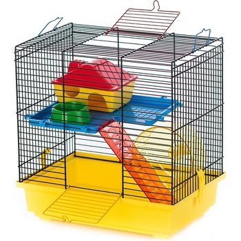 Duvo Plus Cage Teddy 1 - Оборудвана клетка за дребни хамстери и мишки 36x24x36 см