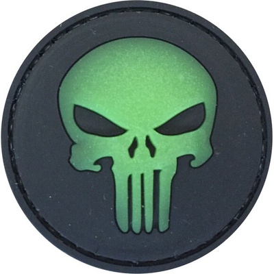 WARAGOD Nášivka 3D Round Punisher front glow 5cm