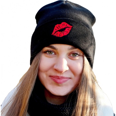 Pletex pletená čepice s výšivkou Pusa