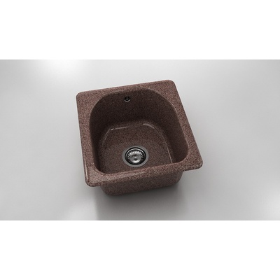 FAT Кръгла мивка Classic 217, Granicite, 560 Merlot, с включен сифон