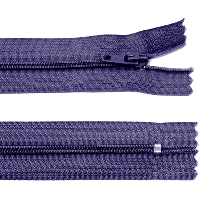 Spirálový zip no.3 nerozepínací 30cm - více barev color: 593 fialová