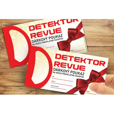 Dárkový poukaz na roční předplatné časopisu Detektor revue