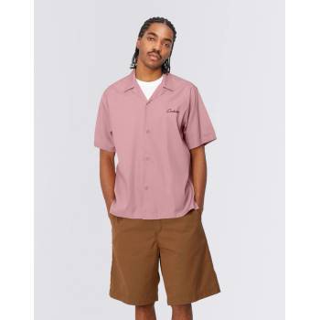 Carhartt WIP S/S Delray shirt Glassy pink/black