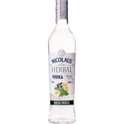 Nicolaus Herbal Vodka Baza & Mäta 38% 0,7 l (čistá fľaša)