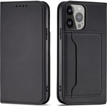 HQWear Калъф с отделение за карти Magnet Card Case за iPhone 13 Pro Max, черен (9145576250983)