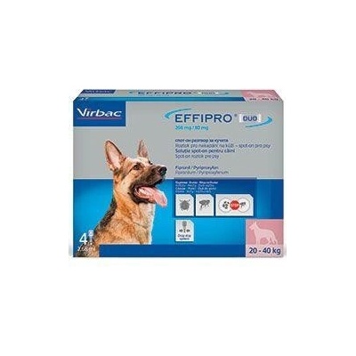Virbac Effipro spot-on Dog 268 mg L 20-40 kg 4 x 2,68 ml