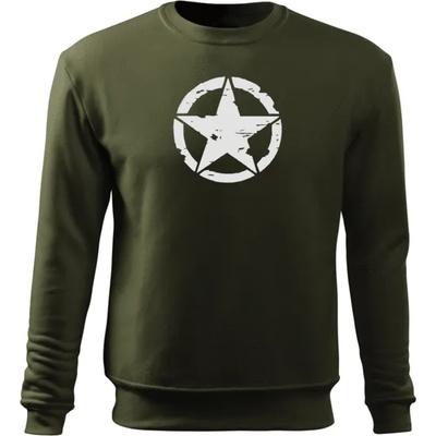 DRAGOWA мъжки суитшърт Звезда, маслиненозелен, 300г/м2 (5395)
