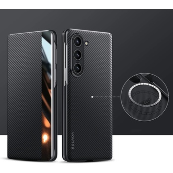 Samsung Калъф SULADA Kevlar за Samsung Galaxy Z Fold6 - смарт капак с прозорец, кожена текстура и магнитна функция, различни цветове