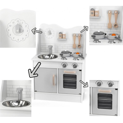 Lamps dřevěná kuchyňka šedá – Zboží Dáma