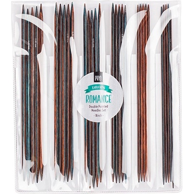 Sada ponožkových jehlic Drops Romance, dřevěné