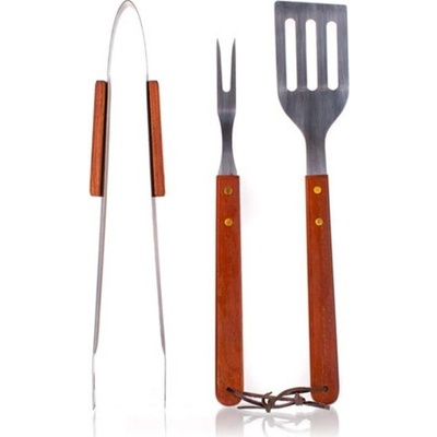 Happy Green Souprava na grilování BBQ 3 ks dřevo 5012055-A