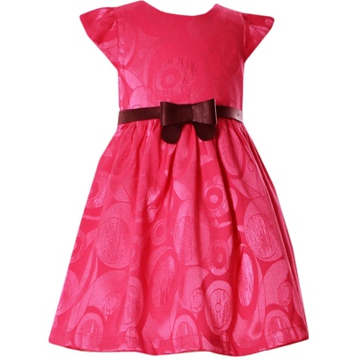 Fashionkids dievčenské slávnostné šaty ružové s mašľou ružová