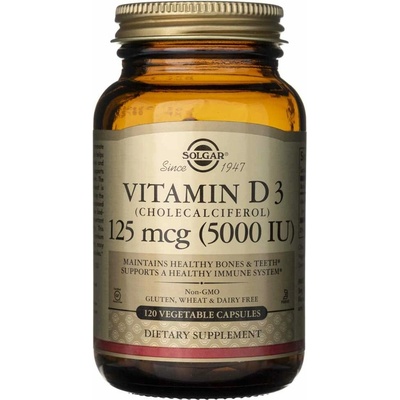 Solgar Vitamín D3 125 mcg 5000 IU 120 veg. kapsúl