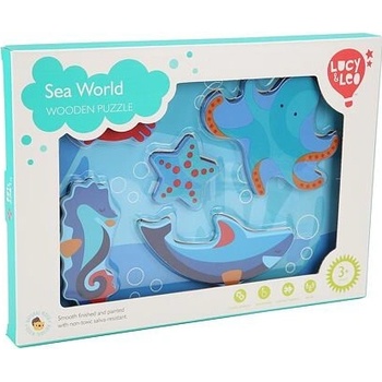 Lucy&Leo drevené puzzle Ocean and Sea Animals