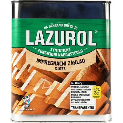 Barvy a laky Hostivař Lazurol S-1033, napouštědlo 2,5 L