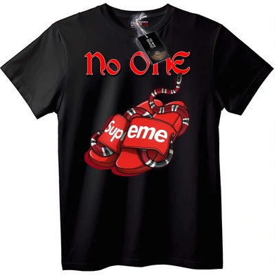 NOONEBRAND Тениска No One Supreme Змия - XL, Black
