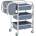 vidaXL Кухненска количка с пластмасови контейнери, 82x43, 5x93 см (50918)