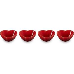 Le Creuset Купички за сосове и дипове Heart черешови 4 бр (89341900600008)