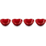 Le Creuset Купички за сосове и дипове Heart черешови 4 бр (89341900600008)
