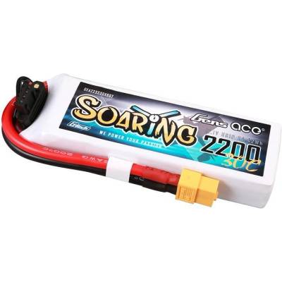 Батерия 3 клетки Gens ace G-Tech Soaring 2200mAh 11.1V 30C 3S1P Lipo Battery Pack with XT60 Plug GEA223S30X6GT (GEA223S30X6GT)