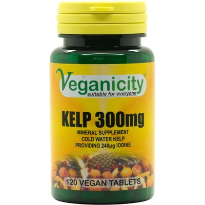Veganicity Kelp 300 mg jód 120 tablet