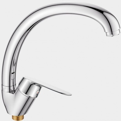 Месингов смесител linni icf 7149152c 7313 - едноръкохватков, хром, висок чучур (icf 7149152c 7313)