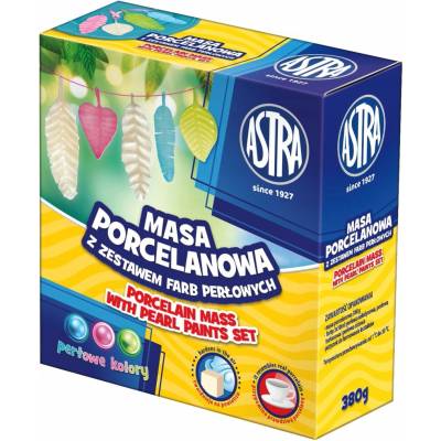 Astra Modelovacia porcelánová hmota 380g + 3 perleťové farby