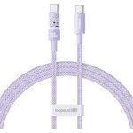 Baseus USB-C към Type-C кабел, супер бързо зареждане 100 W, 1 m - Baseus Gem (P103737300051111-00) - Nebula Purple