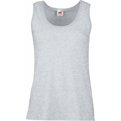 Fruit of the Loom Tílko Lady-Fit Valueweight Vest bez rukávu dámské COT16137661000-heather gre
