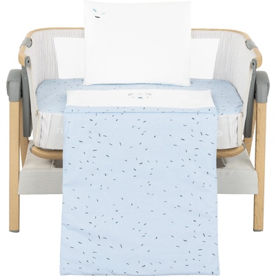 KikkaBoo Бебешки спален комплект за мини-кошара 5ч Bear with me Blue (41101050067)