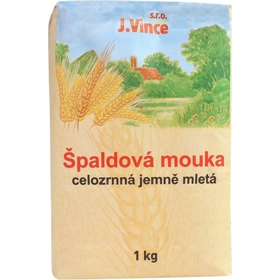J.Vince Mouka špaldová celozrnná hladká 1000 g