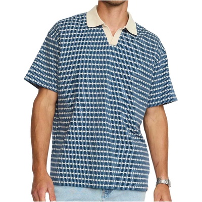 Revolution Мъжка поло тениска Revolution Jaquard Polo Shirt - Navy - размер XL (216-8833-0214)