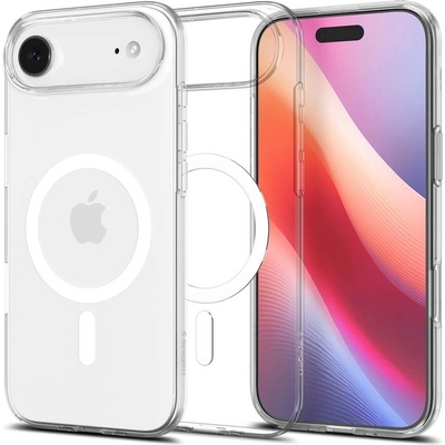 Spigen Тънък силиконов (TPU) калъф с MagSafe за iPhone 17 Air - Spigen Liquid Crystal MagSafe Case (прозрачен-бял) (ACS10395)