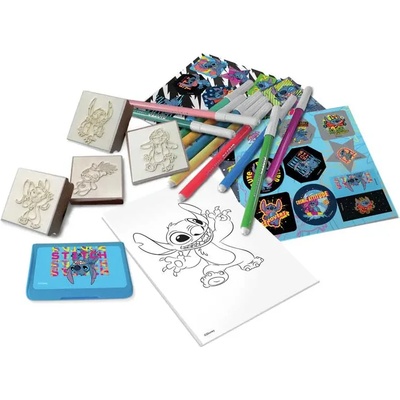 Multiprint Творческа раница Stitch с 10 миещи се флумастера, 4 печата и 30 стикера