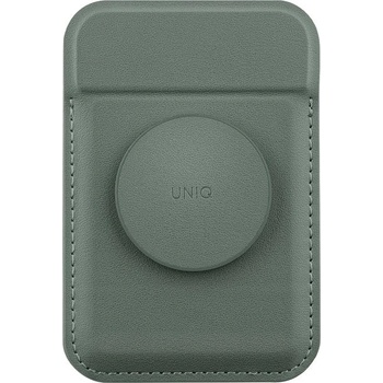 UNIQ Flixa magnetická peňaženka a stojanček s úchytom, Lichen zelené