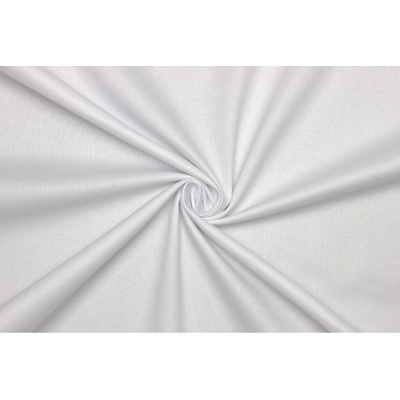 Bavlněný Kepr (twill) směsový elastický - Bílý