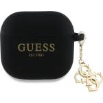 Guess Калъф за Apple AirPods 4 - Guess Silicone W/4G Charm (GUA4LECG4K) - черен