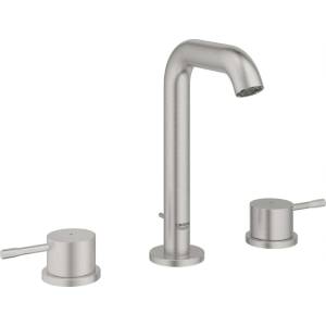 GROHE Essence - Смесител за умивалник с изход, монтаж на 3 отвора, суперстомана 20296DC1 (20296DC1)
